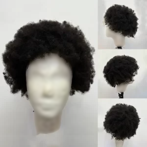 16 Hard Front Kinky Afro Wig – Short Dark Brown | Bold & Natural