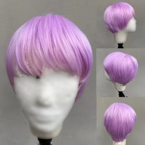 Synthetic Hard Front Bob Wig – Lilac | Chic & Trendy